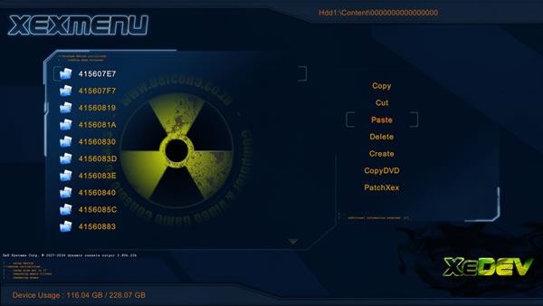 xex menu
